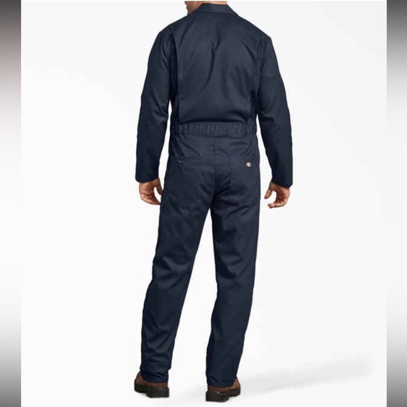 NWT Dickies Performance Flex Coverall Long Sleeve Dark Navy Coveralls Reg & Tall - Picture 4 of 12